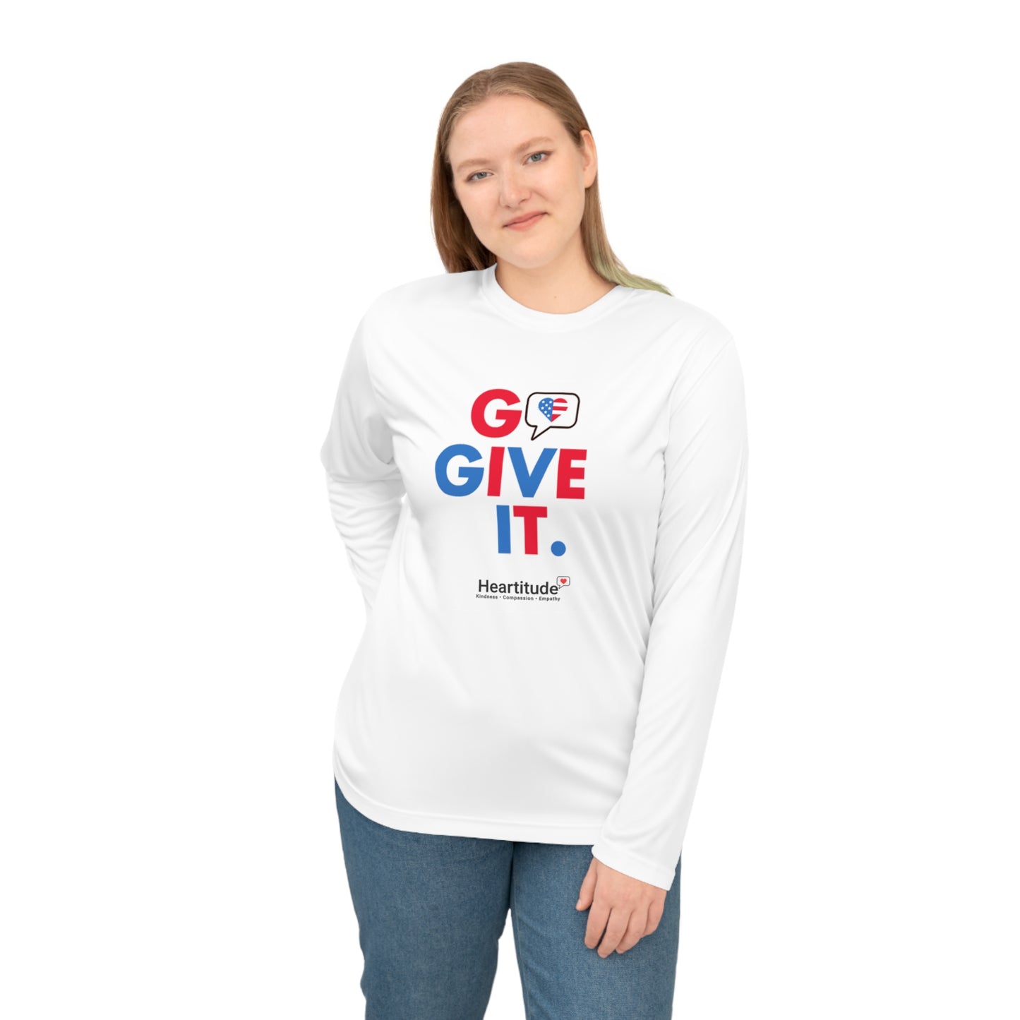 Go Give It USA in White Unisex Athletic Shirt (100% to military mental health charities)