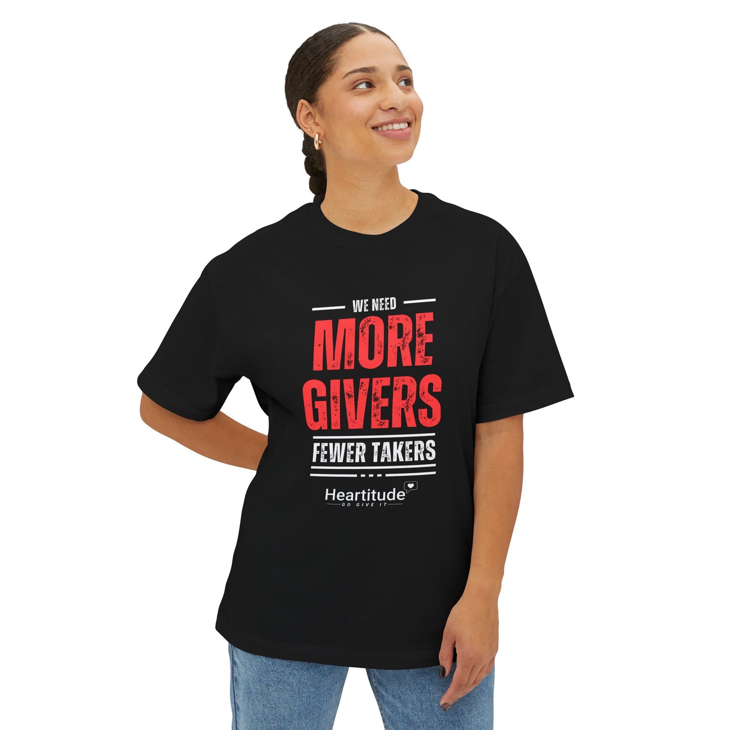 More Givers in Black Unisex Classic Tee (50% to charity)