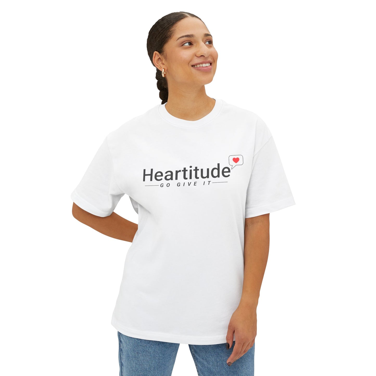 Heartitude in White Unisex Classic Tee (50% to charity)