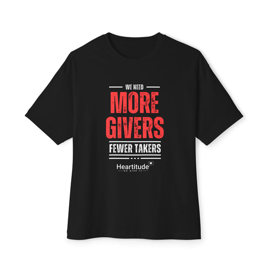 More Givers in Black Unisex Classic Tee (50% to charity)