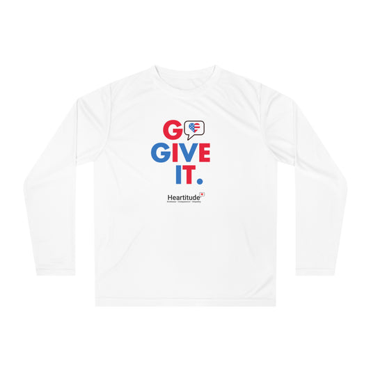 Go Give It USA in White Unisex Athletic Shirt (100% to military mental health charities)